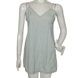 WILFRED FREE Mini Dress, S, Light Blue Chambray/Lightweight denim, Aritzia Brand